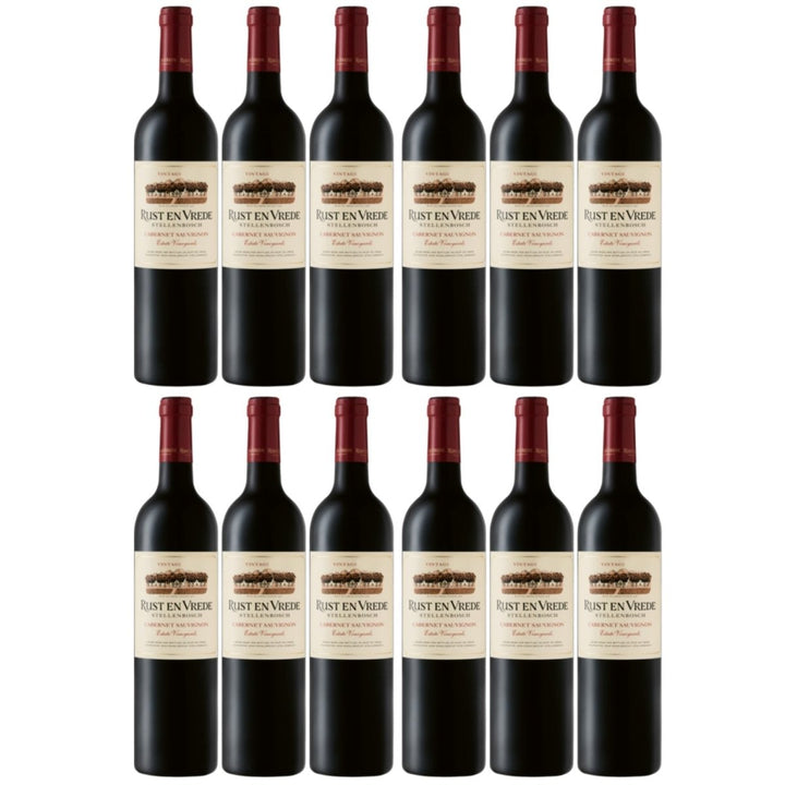 Rust en Vrede Estate Vineyards Cabernet Sauvignon Stellenbosch Rotwein Wein trocken Südafrika (12 x 0.75l) - Versanel - Wein