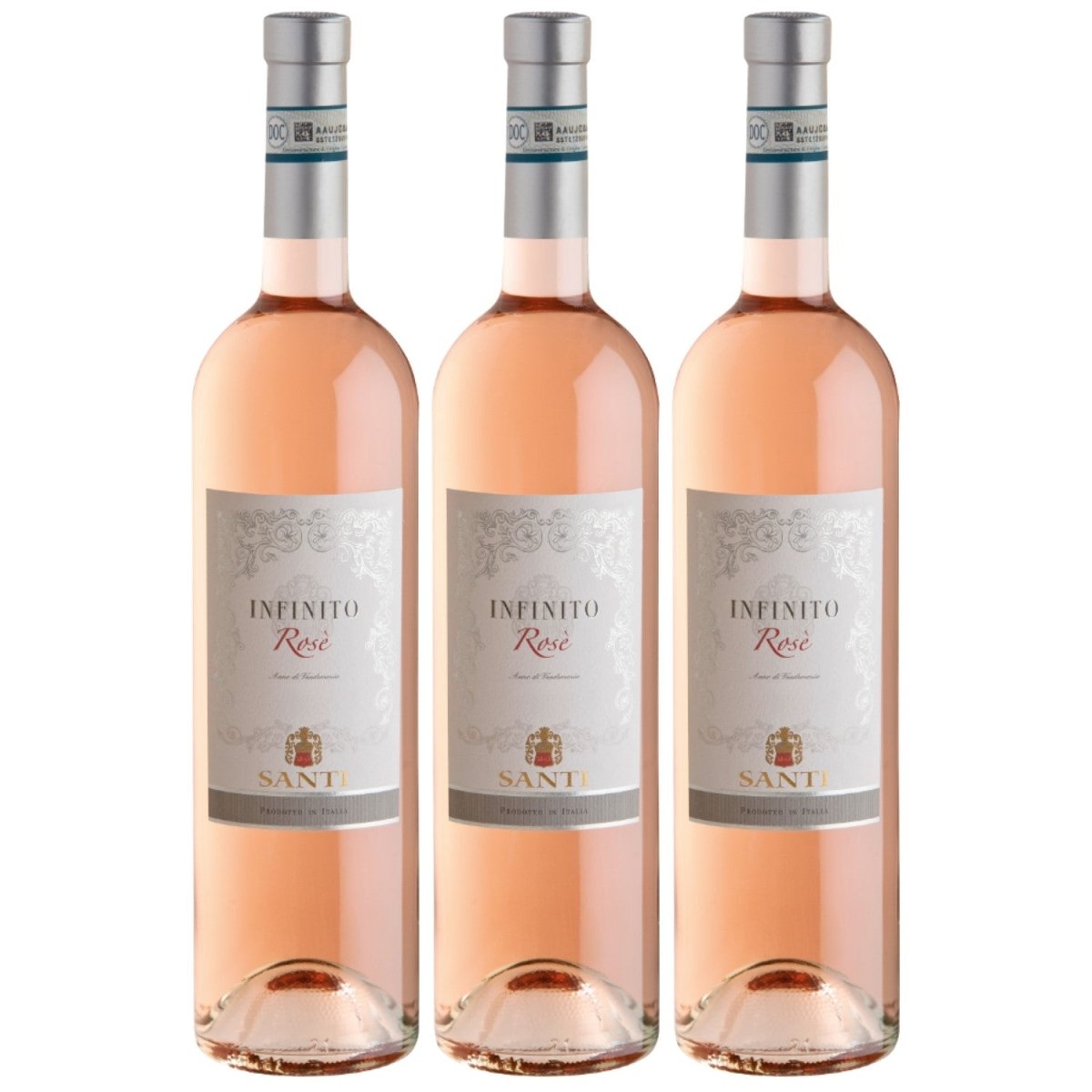 Santi L'Infinito Chiaretto Bardolino classico rosé DOC Roséwein Wein trocken Italien (3 x 0,75l) - Versanel -