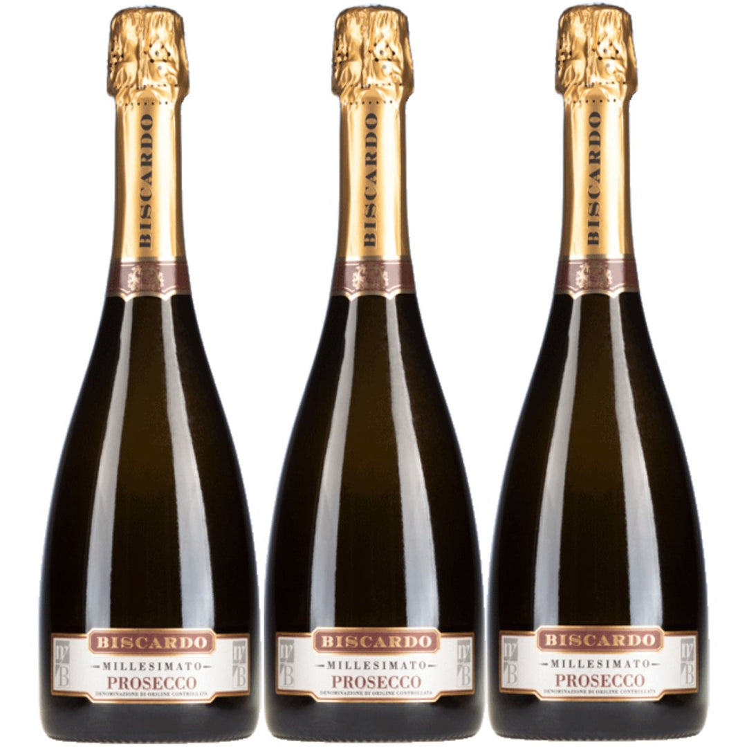 Schaumwein Biscardo Spumante DOC Extra Trocken Veneto Italien (3 x 0,75l) - Versanel - 