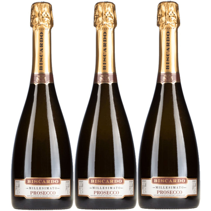 Schaumwein Biscardo Spumante DOC Extra Trocken Veneto Italien (3 x 0,75l) - Versanel - 