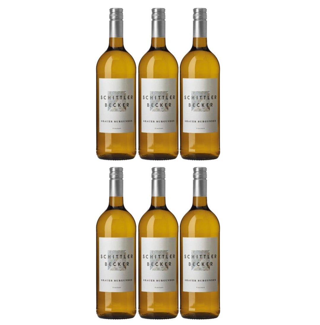 Schittler - Becker Grauer Burgunder Weisswein weiss trocken Deutschland 1,0 Liter (6 x 1,0 l) - Versanel - 