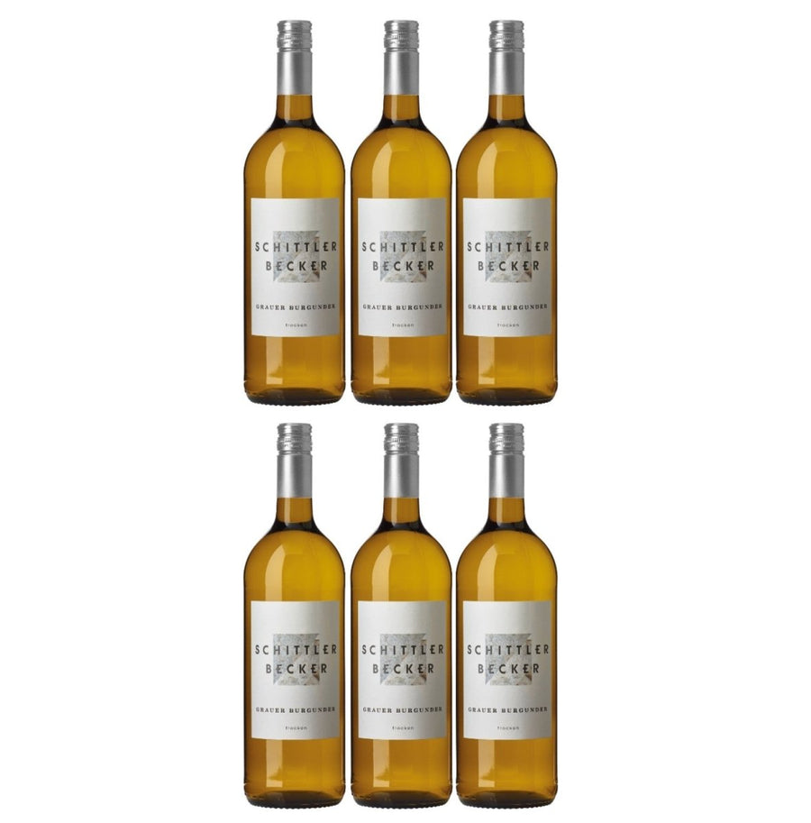 Schittler - Becker Grauer Burgunder Weisswein weiss trocken Deutschland 1,0 Liter (6 x 1,0 l) - Versanel - 