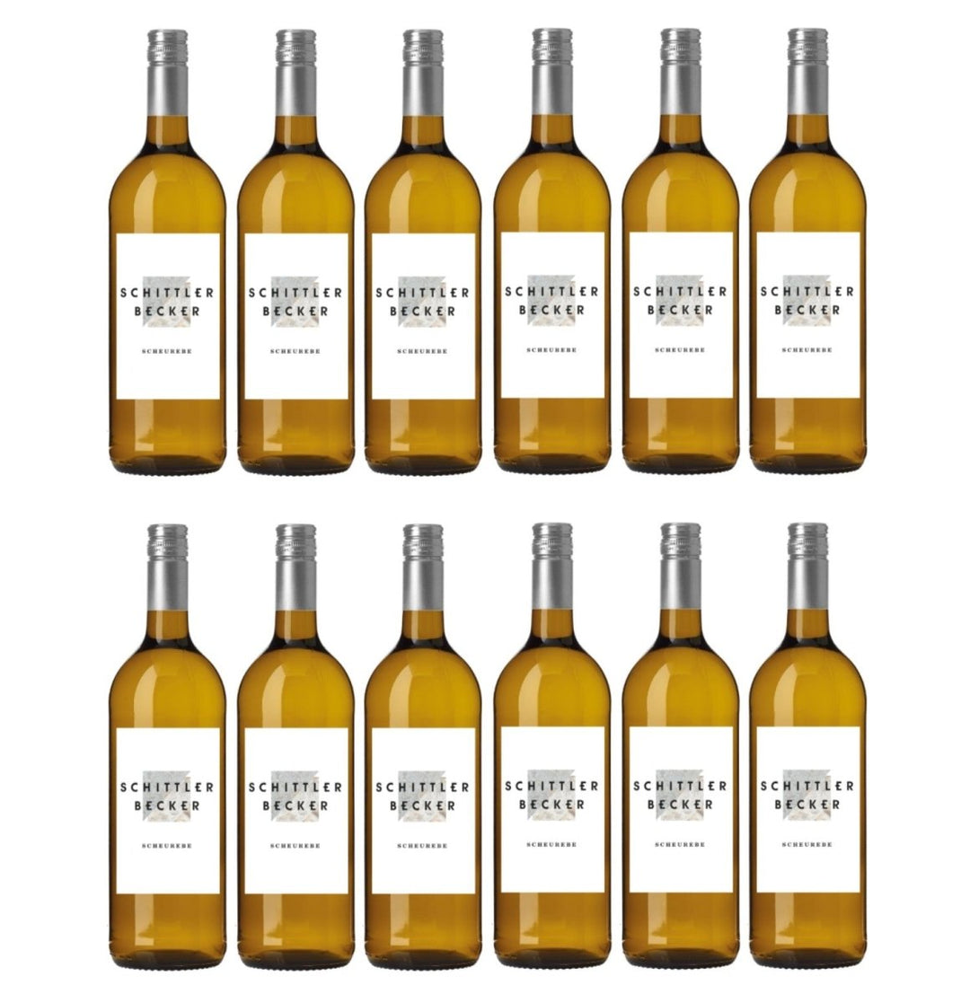Schittler - Becker Scheurebe Weisswein weiß süß vegan Deutschland (12 x 1,0 l) - Versanel - 
