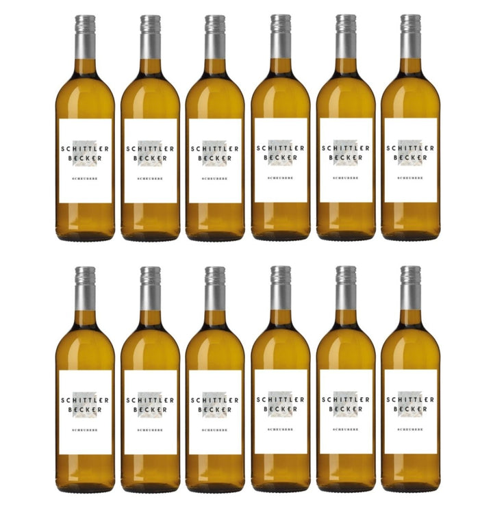 Schittler - Becker Scheurebe Weisswein weiß süß vegan Deutschland (12 x 1,0 l) - Versanel - 