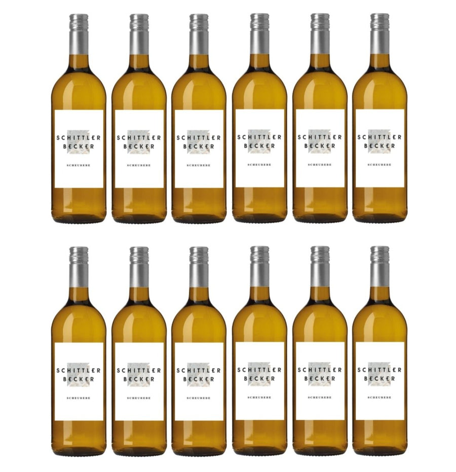 Schittler - Becker Scheurebe Weisswein weiß süß vegan Deutschland (12 x 1,0 l) - Versanel - 