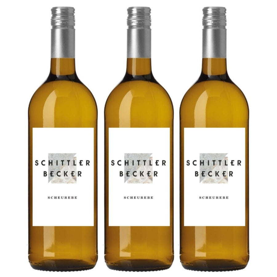 Schittler - Becker Scheurebe Weisswein weiß süß vegan Deutschland (3 x 1,0 l) - Versanel - 