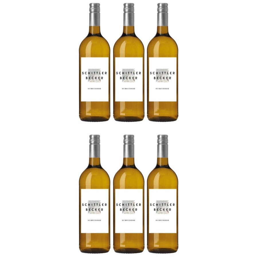 Schittler - Becker Scheurebe Weisswein weiß süß vegan Deutschland (6 x 1,0 l) - Versanel - 