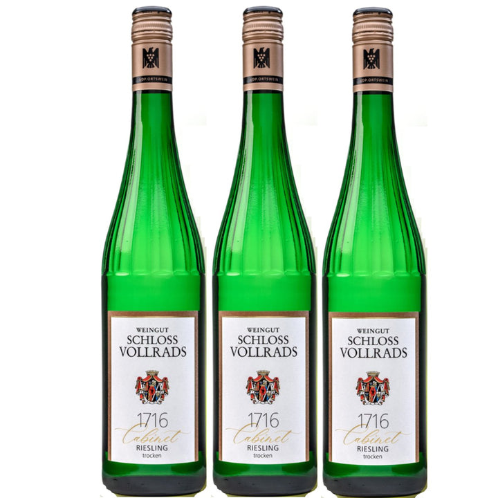 Schloss Vollrads "1716 Cabinet" trocken Riesling VDP. ORTSWEIN trocken Weißwein Deutschland (3 x 0,75l) - Versanel - 
