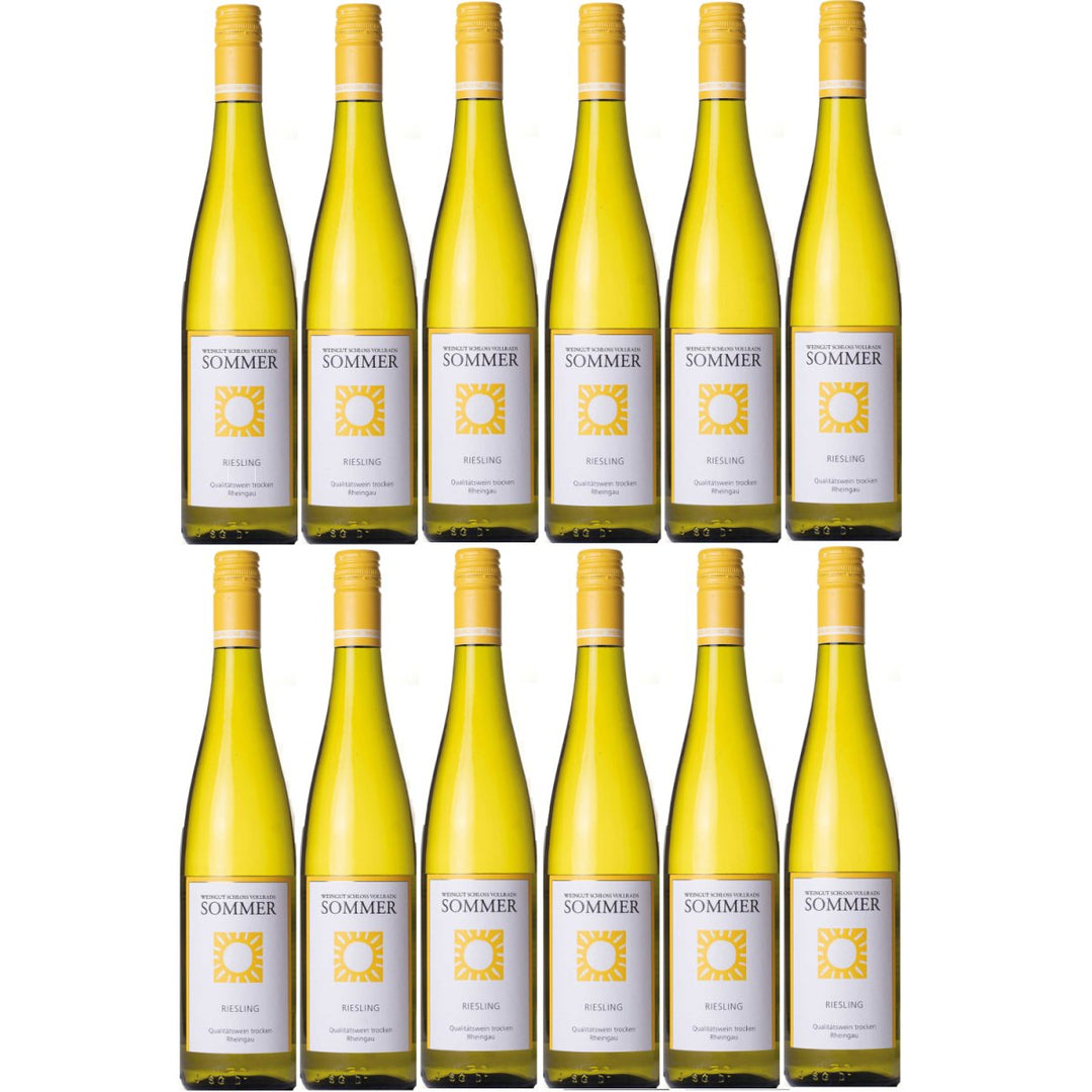 Schloss Vollrads Sommer trocken Weißwein Bio Deutschland Riesling (12 x 0,75l) - Versanel - 