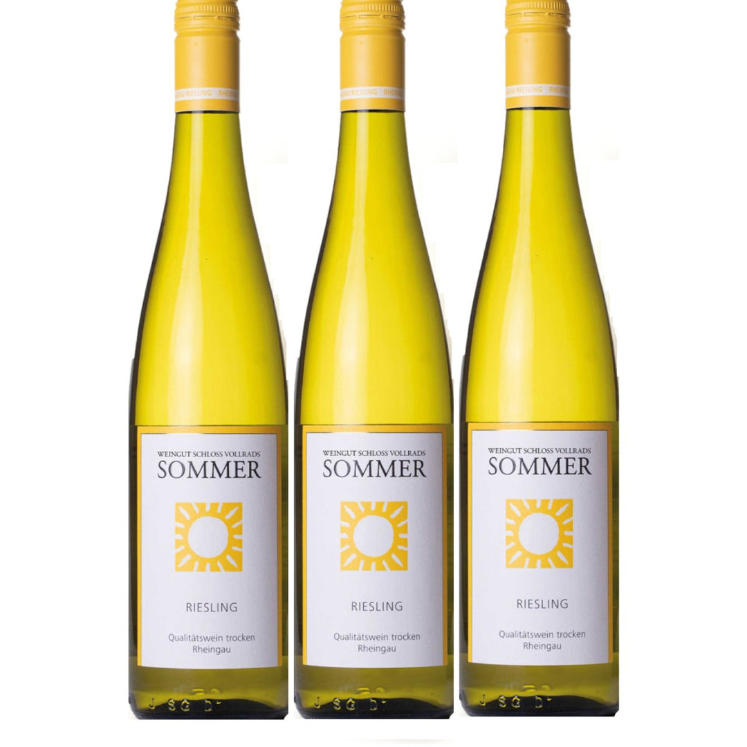 Schloss Vollrads Sommer trocken Weißwein Bio Deutschland Riesling (3 x 0,75l) - Versanel - 