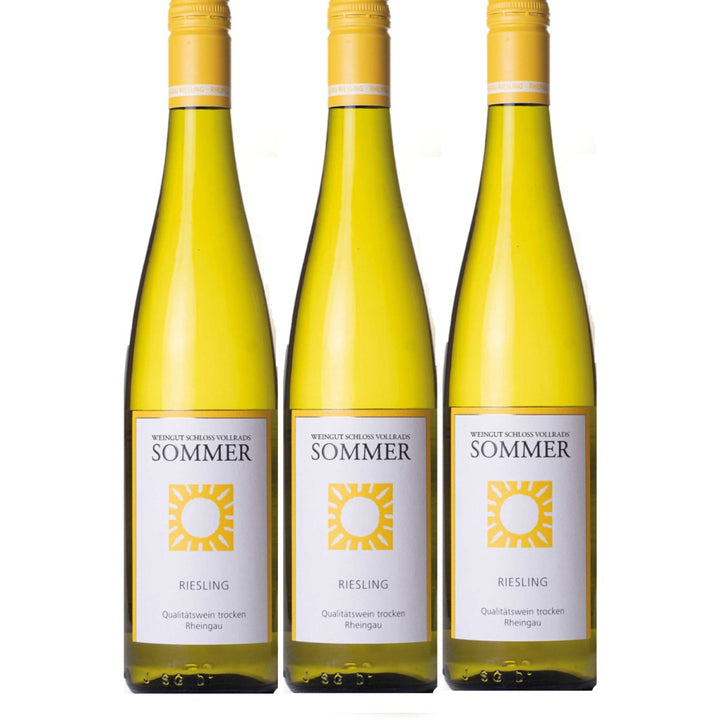 Schloss Vollrads Sommer trocken Weißwein Bio Deutschland Riesling (3 x 0,75l) - Versanel - 