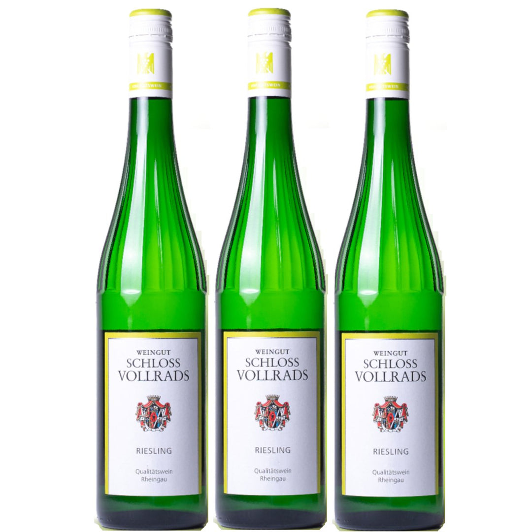 Schloss Vollrads Wgt. Riesling fruchtig VDP. GUTSWEIN fruchtig Weißwein Bio Deutschland (3 x 0,75l) - Versanel - 