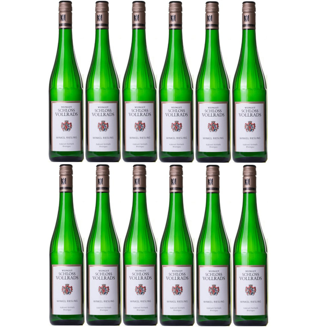 Schloss Vollrads Winkel Riesling Kabinett feinherb VDP. ORTSWEIN feinherb Weißwein Bio Deutschland (12 x 0,75l) - Versanel - 