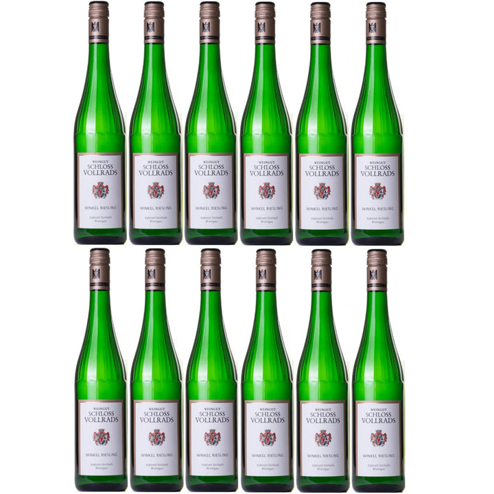 Schloss Vollrads Winkel Riesling Kabinett feinherb VDP. ORTSWEIN feinherb Weißwein Bio Deutschland (12 x 0,75l) - Versanel - 