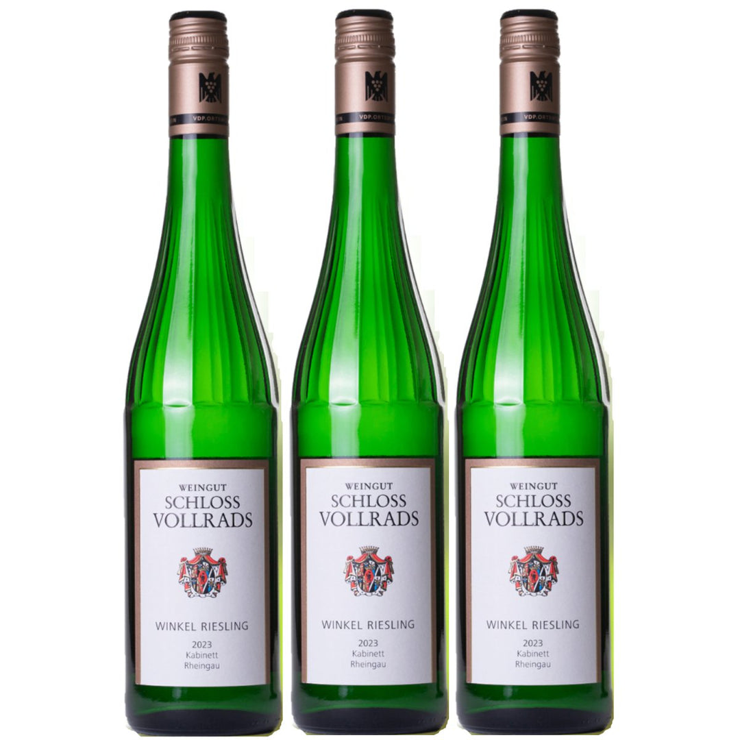 Schloss Vollrads Winkel Riesling Kabinett fruchtig - süß VDP. ORTSWEIN fruchtig - süß Weißwein Bio Deutschland (3 x 0,75l) - Versanel - 