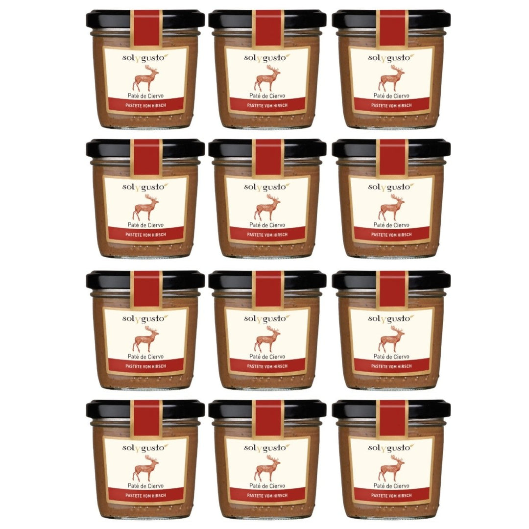 Sol y Gusto Paté de Ciervo Pastete vom Hirsch Brotaufstrich Spanien (12 x 100g) - Versanel - 