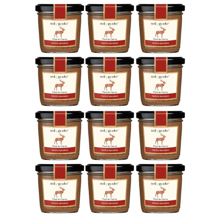 Sol y Gusto Paté de Ciervo Pastete vom Hirsch Brotaufstrich Spanien (12 x 100g) - Versanel - 