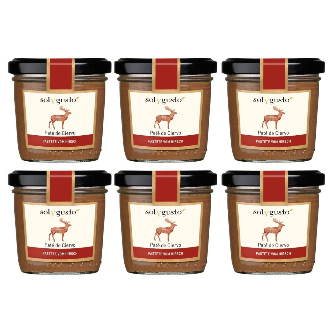 Sol y Gusto Paté de Ciervo Pastete vom Hirsch Brotaufstrich Spanien (6 x 100g) - Versanel - 