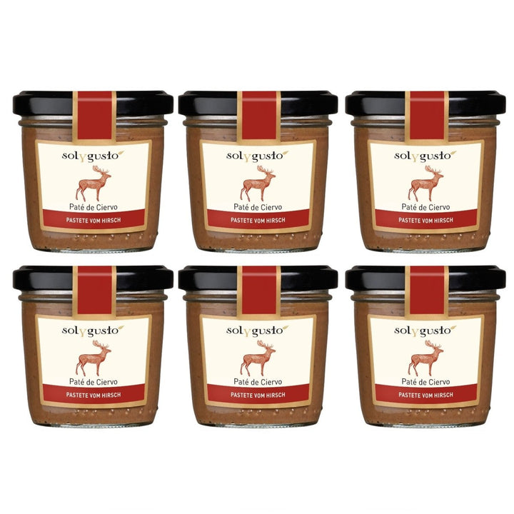 Sol y Gusto Paté de Ciervo Pastete vom Hirsch Brotaufstrich Spanien (6 x 100g) - Versanel - 