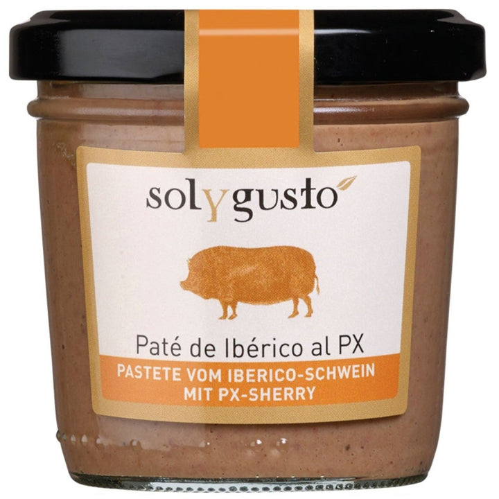 Sol y Gusto Paté de Iberico al PX Pastete vom Iberico - Schwein mit PX - Sherry Brotaufstrich Spanien (6 x 100g) - Versanel - 