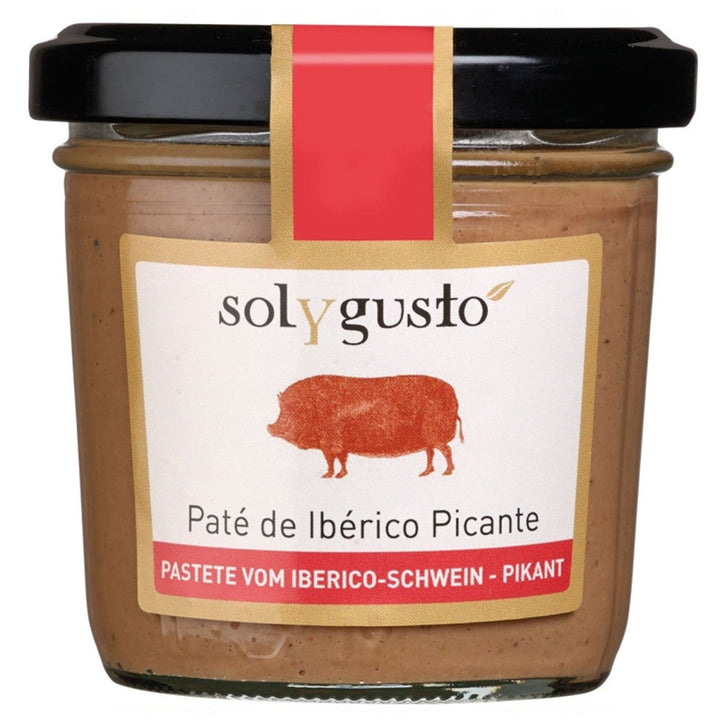 Sol y Gusto Paté de Iberico Picante Pastete vom Iberico - Schwein Brotaufstrich Spanien (12 x 100g) - Versanel - 