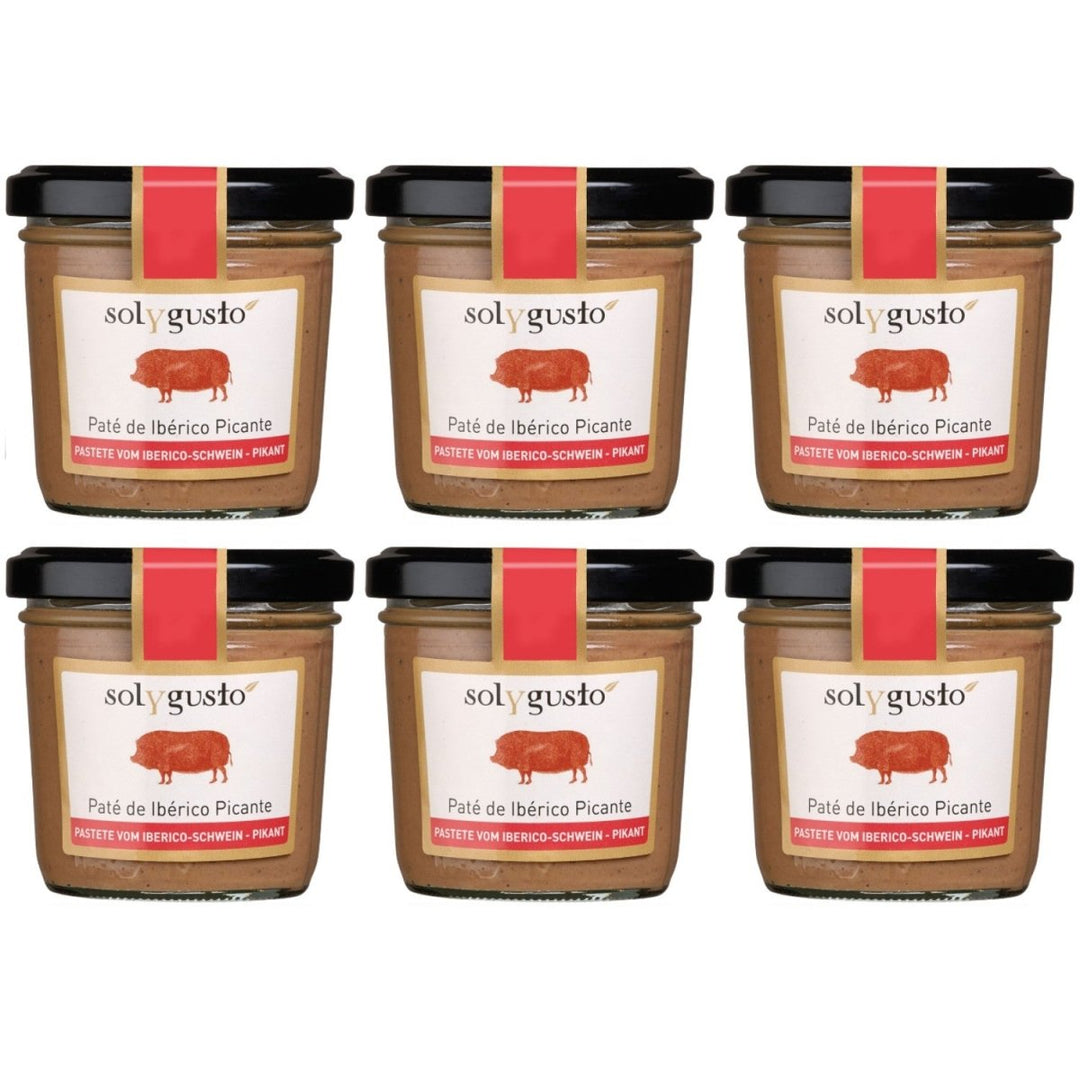 Sol y Gusto Paté de Iberico Picante Pastete vom Iberico - Schwein Brotaufstrich Spanien (3 x 100g) - Versanel - 