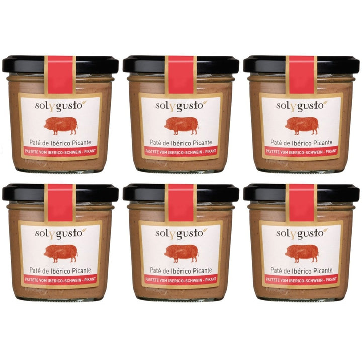 Sol y Gusto Paté de Iberico Picante Pastete vom Iberico - Schwein Brotaufstrich Spanien (3 x 100g) - Versanel - 