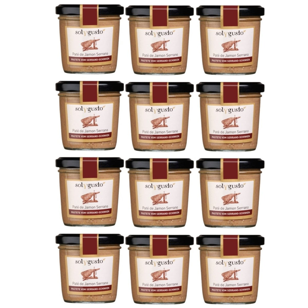Sol y Gusto Paté de Jamón Serrano Pastete vom Serrano - Schinken Brotaufstrich Spanien (12 x 100g) - Versanel - 