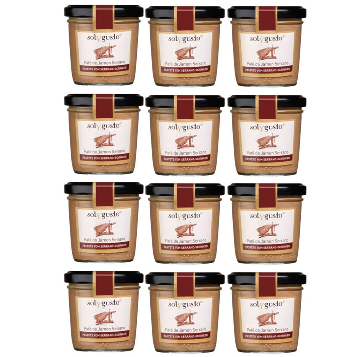 Sol y Gusto Paté de Jamón Serrano Pastete vom Serrano - Schinken Brotaufstrich Spanien (12 x 100g) - Versanel - 