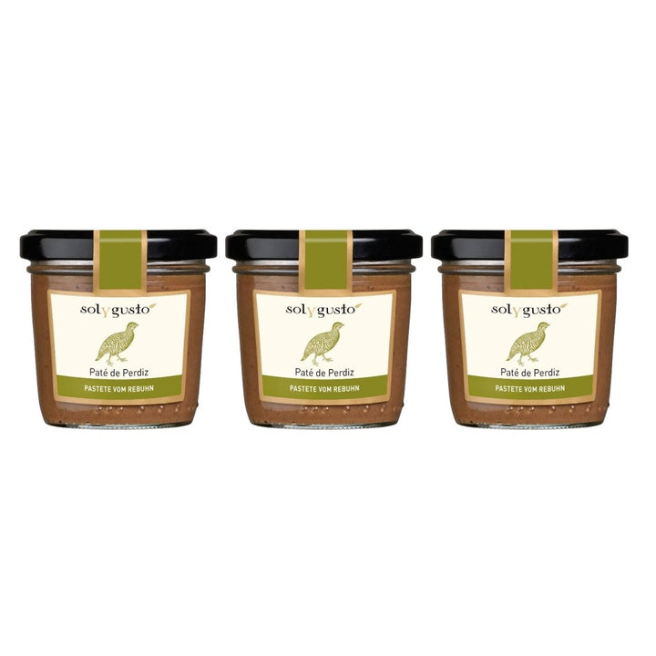 Sol y Gusto Paté de Perdiz Pastete vom Rebhuhn Brotaufstrich Spanien (3 x 100g) - Versanel - 
