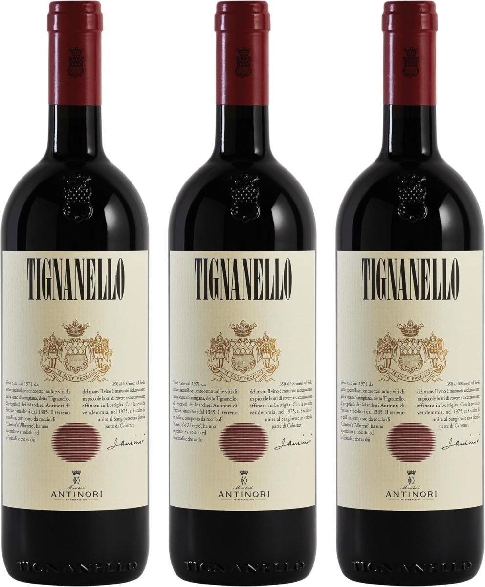Tenuta Tignanello JG 2022 Toscana IGT trocken Rotwein Italien (3 x 0.75 l) - Versanel - 