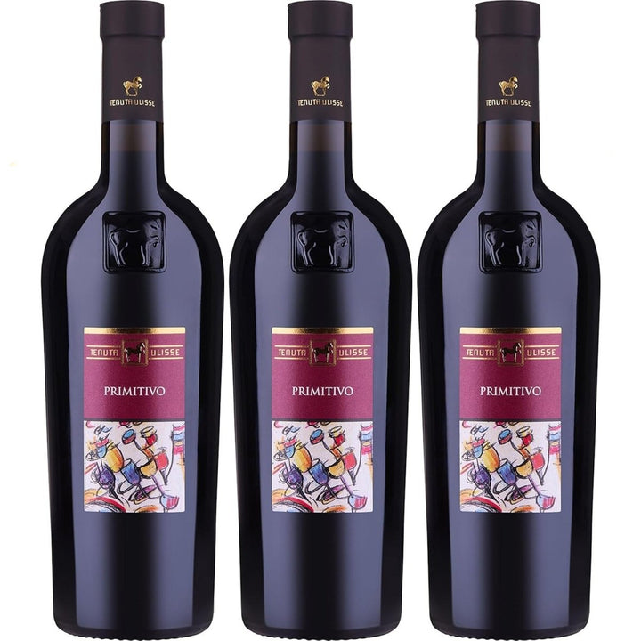 TENUTA ULISSE Primitivo Terre di Chieti IGP Rotwein Rot trocken Italien (3 x 0.75 l) - Versanel - 