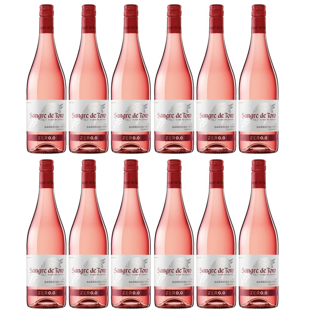 Torres Icons Sangre de Toro 0.0 Rosado Roséwein alkoholfrei Wein trocken vegan Spanien (12 x 0,75l) - Versanel - 