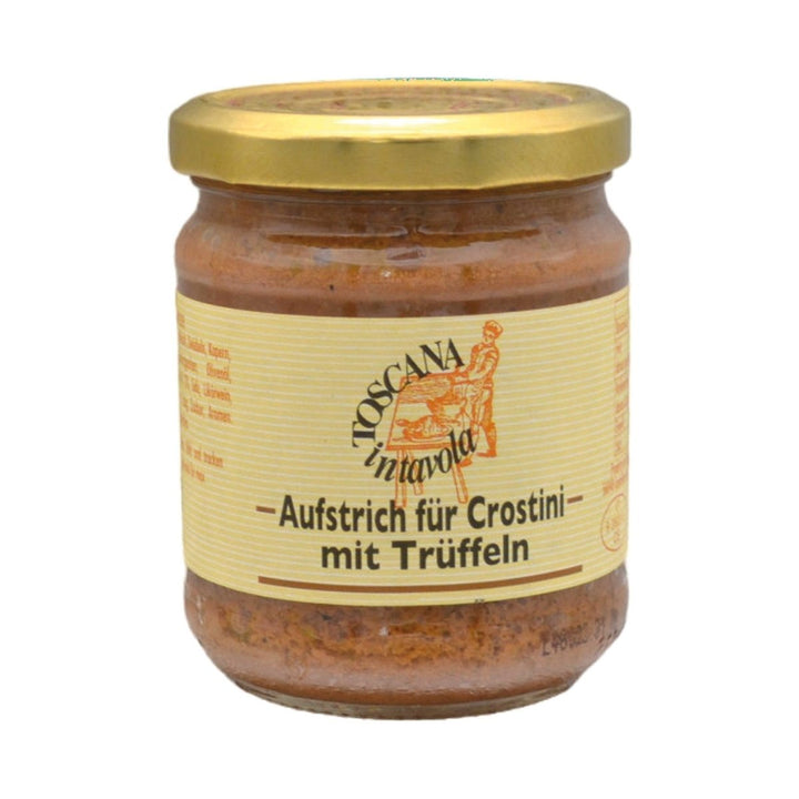 Toscana in Tavola Aufstrich für Crostini mit Trüffeln Leberpastete mit Trüffel Klassischer italienischer Brotaufstrich Italien (12 x 180g) - Versanel - 