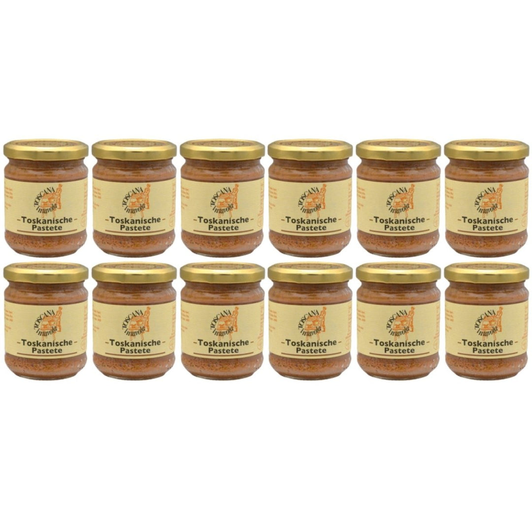Toscana in Tavola Leberpastete toskanischer Art Klassischer italienischer Brotaufstrich Italien (12 x 180g) - Versanel - 