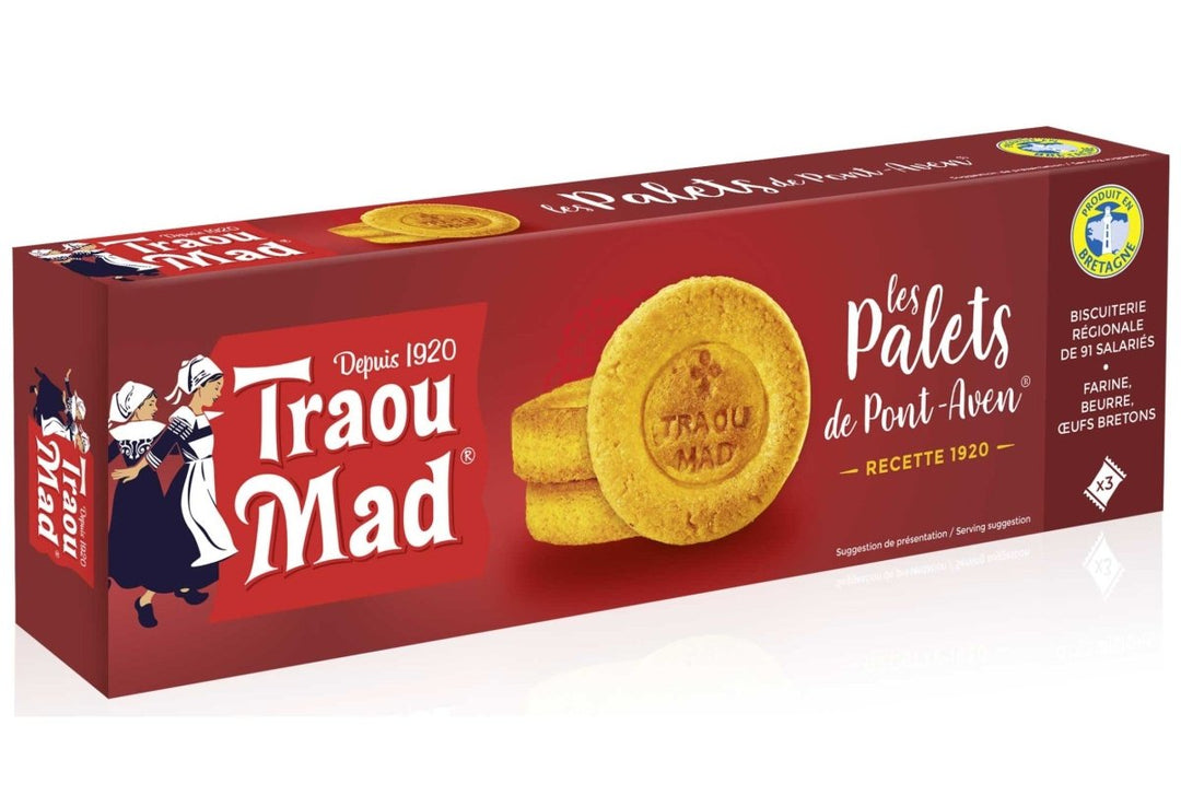 Traou Mad Dicke Buttergaletten aus Pont Aven Süßgebäck Frankreich (1 x 100g) - Versanel - 