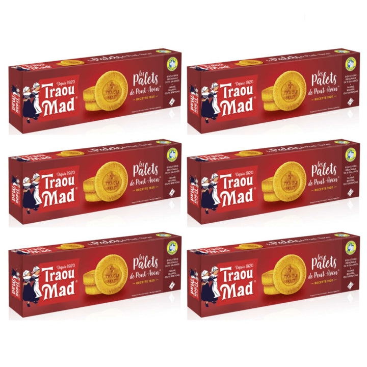 Traou Mad Dicke Buttergaletten aus Pont Aven Süßgebäck Frankreich (6 x 100g) - Versanel - 