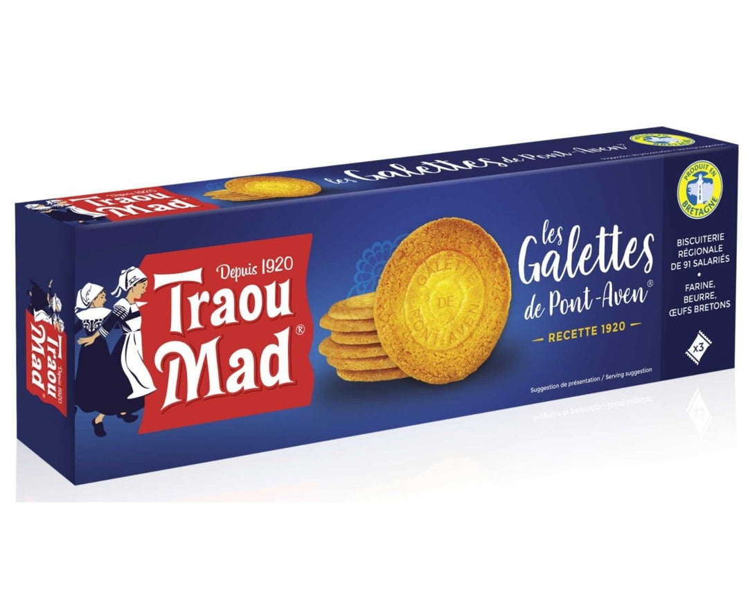 Traou Mad Feine Buttergaletten aus Pont Aven Süßgebäck Frankreich (1 x 100g) - Versanel - 