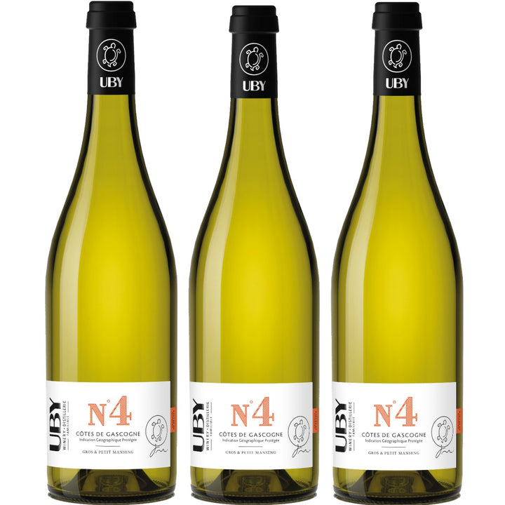 Uby N°4 Gros & Petit Manseng sweet Côtes de Gascogne IGP Weißwein Lieblich Frankreich (3 x 0,75l) - Versanel - 