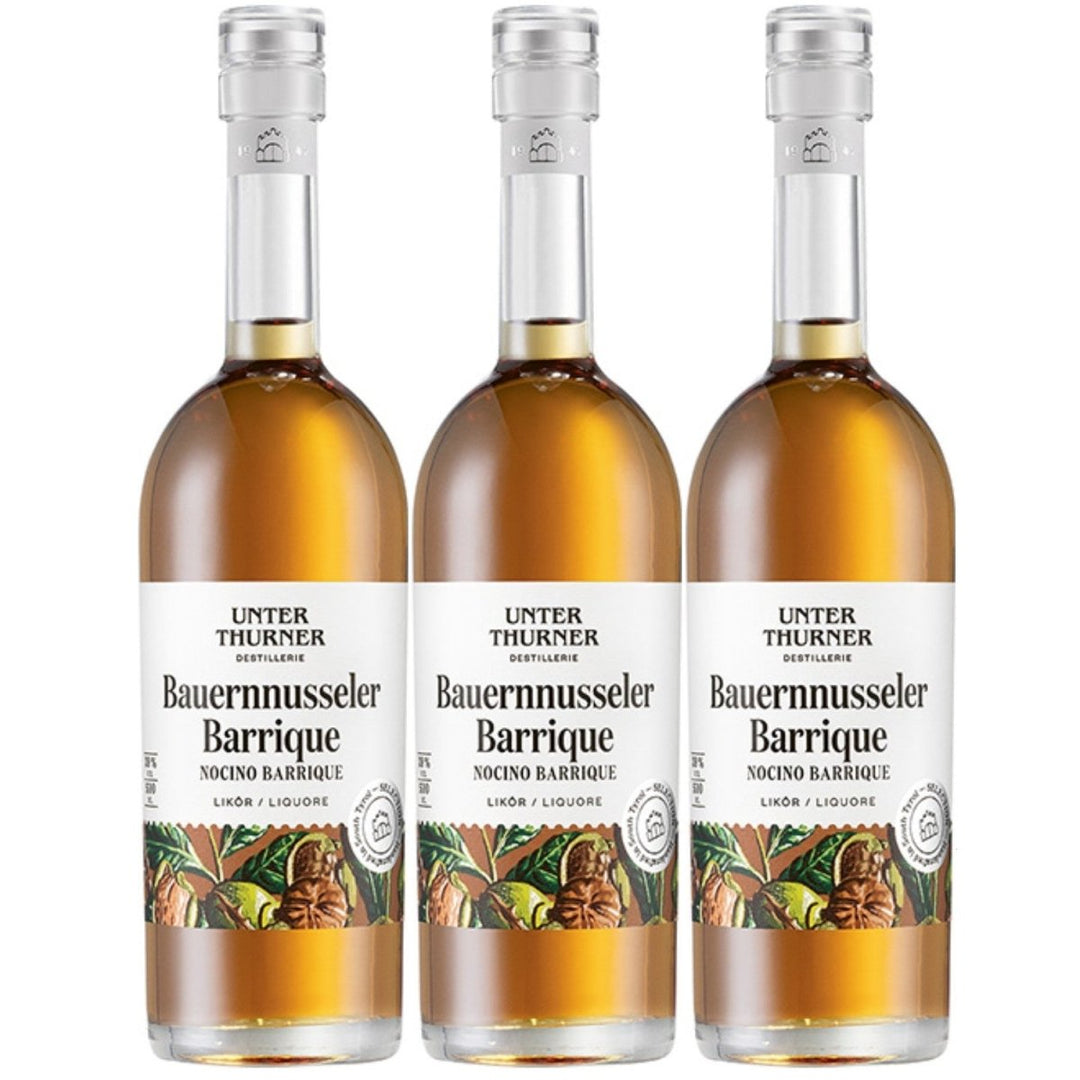 Unterthurner Bauernnusseler Barrique Likör Südtirol Italien (3 x 0,5l) - Versanel - Spirituose