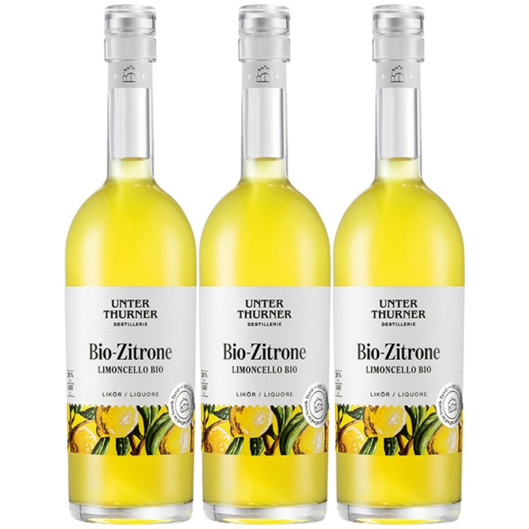 Unterthurner Limoncello Bio Likör Südtirol Italien (3 x 0,5l) - Versanel - 