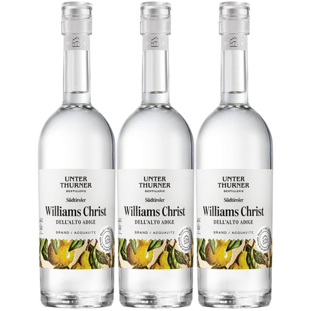 Unterthurner Williams Christ Brand Südtirol Italien (3 x 0,5l) - Versanel - Spirituosen