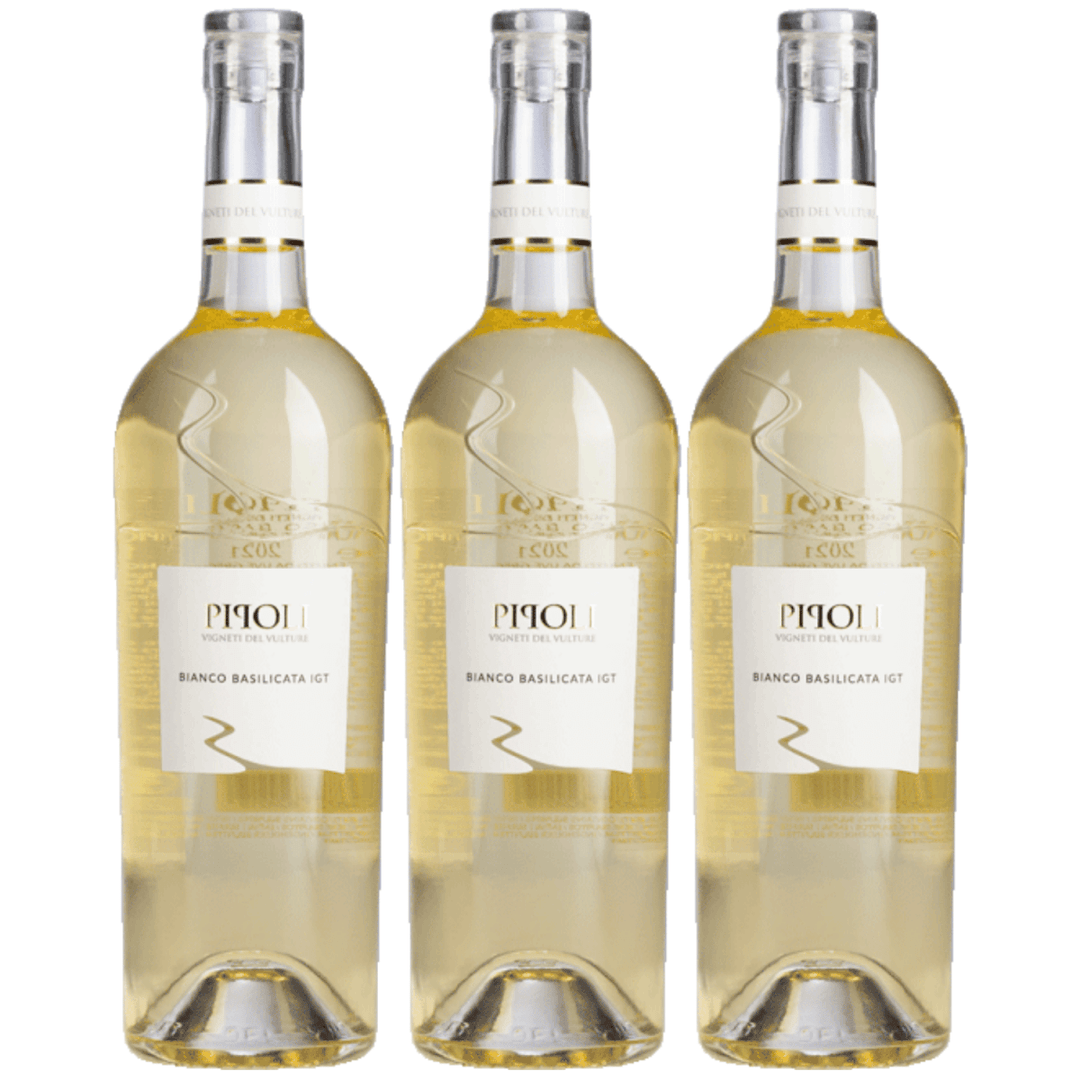 Vigneti del Vulture Pipoli Basilicata IGP Bianco Weisswein Weiss trocken Italien (3 x 0,75l) - Versanel - 