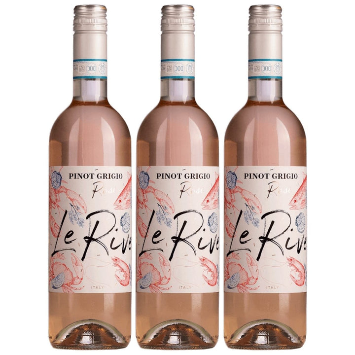 Villa San Martino Le Rive Pinot Grigio Rosato Rosewein Wein Trocken Italien (3 x 0,75l) - Versanel - 