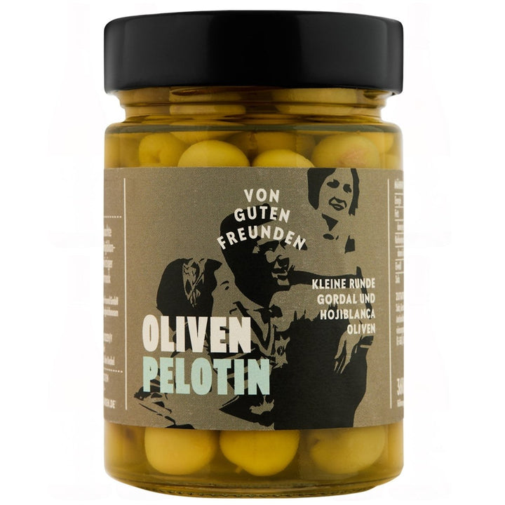Von guten Freunden Grüne Oliven mit Stein Oliven Pelotin Spanien (12 x 380 g) - Versanel - 