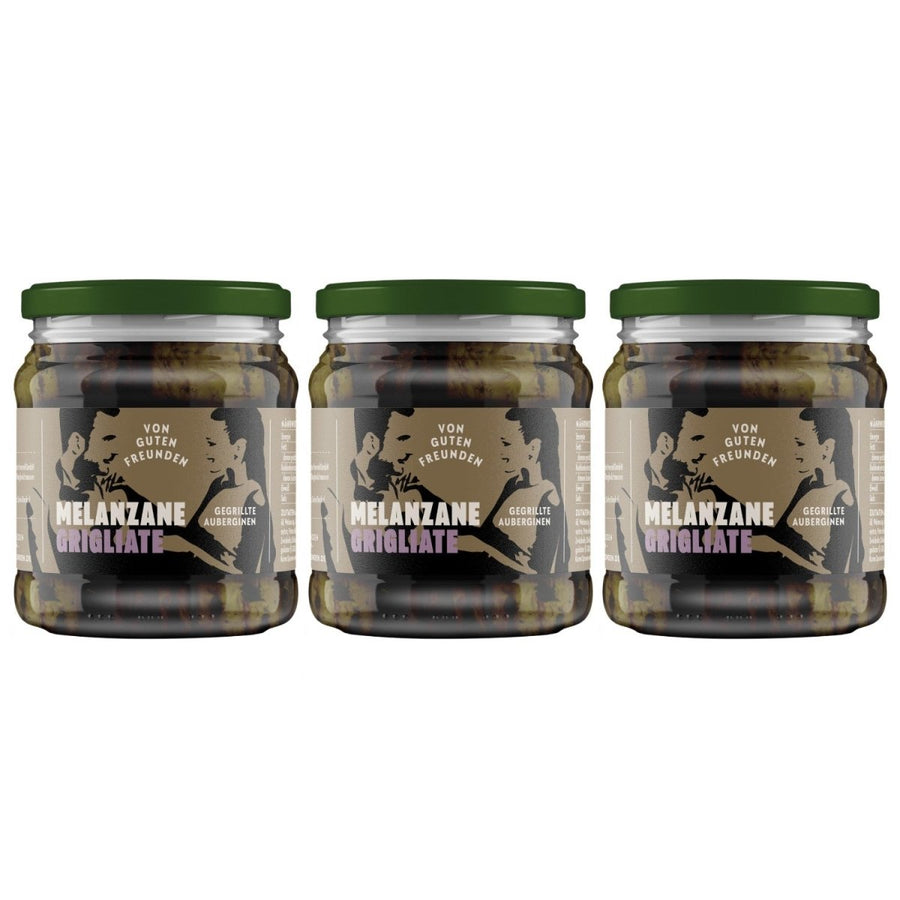 Von guten Freunden Melanzane grigliate gegrillte Auberginen Italien (3 x 280g) - Versanel - 
