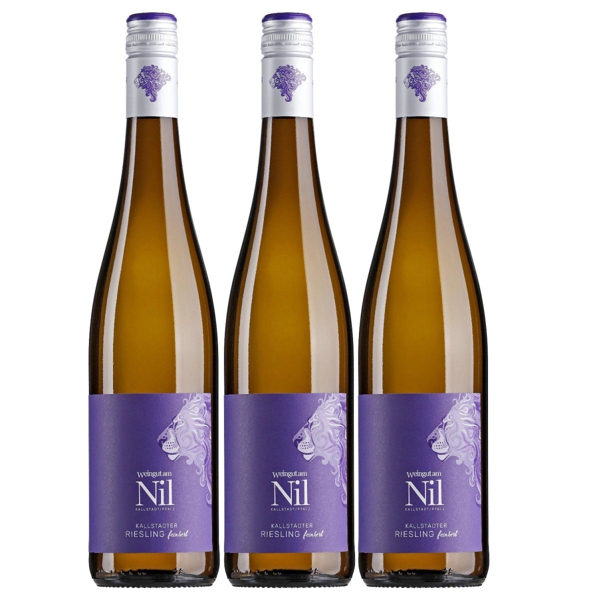 Weingut am Nil, Kallstadter Riesling feinherb, Deutscher Qualitätswein g.U. Pfalz Weißwein Wein Deutschland (3 x 0,75 l) - Versanel - 