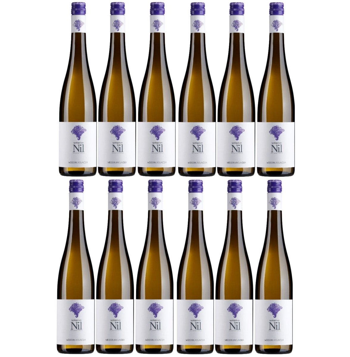 Weingut am Nil, Weißburgunder trocken, Deutscher Qualitätswein g.U. Pfalz Weißwein Wein Deutschland (12 x 0,75 l) - Versanel - 