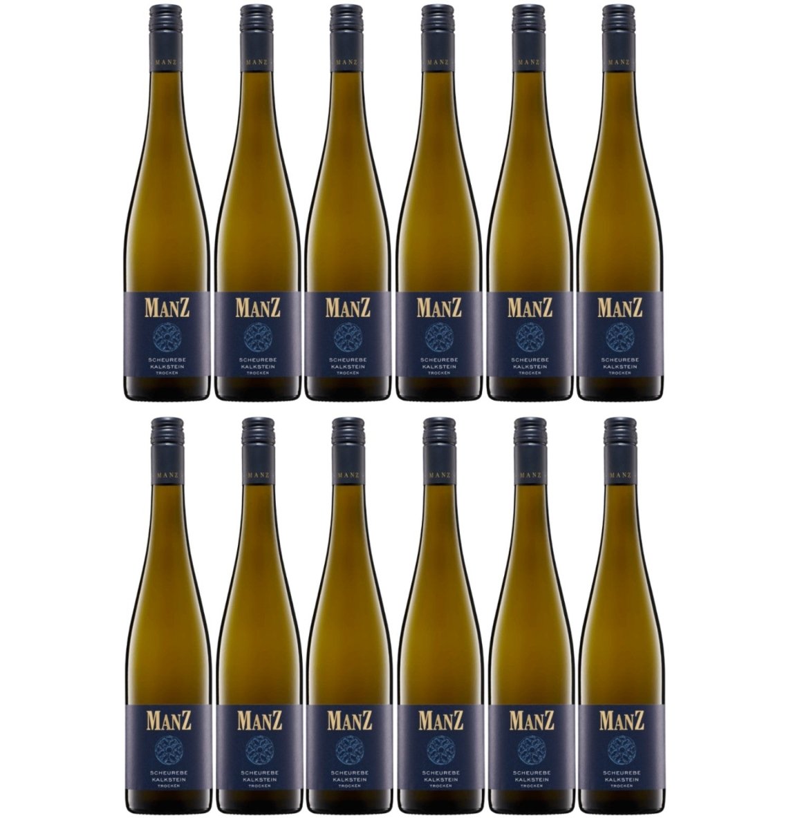 Weingut Manz Riesling feinherb weiß vegan Deutschland (12 x 0,75 l) - Versanel - 