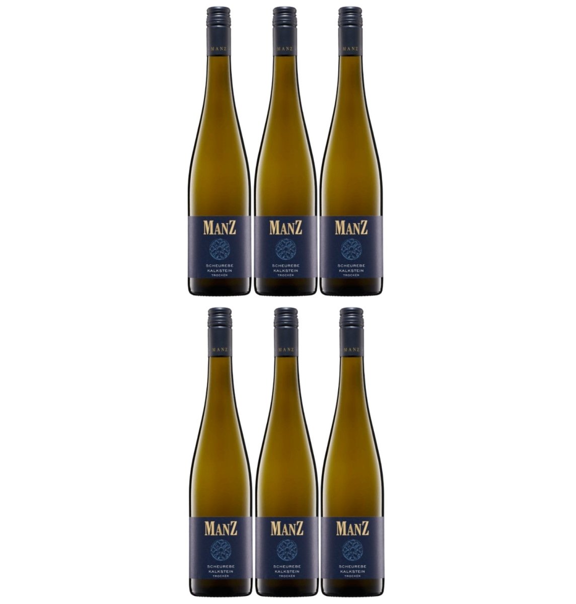 Weingut Manz Riesling feinherb weiß vegan Deutschland (6 x 0,75 l) - Versanel - 